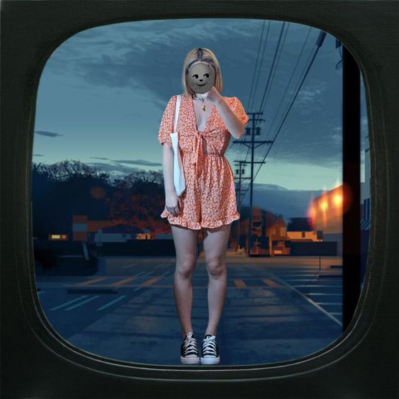 NWOT uo orange white floral bloomer romper - Picture 2 of 2